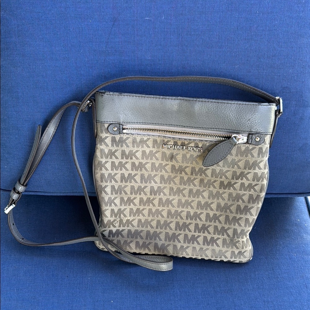 Michael Kors Brown and Black Crossbody Bag with Signature Style